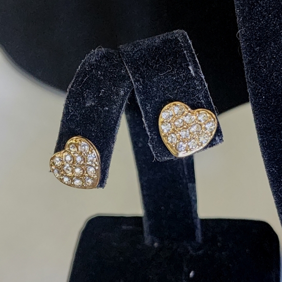 Gold Cuban Link Chain Neckace Bracelet Set with Toggle Clasp Heart Pendants Set - Picture 8 of 9